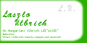 laszlo ulbrich business card